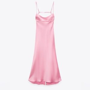 Zara Satin Effect Cutout Dress